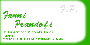 fanni prandofi business card